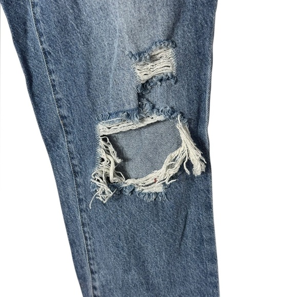 PacSun High Rise Straight Leg Denim Jeans Button Fly Distressed womens size 27 - Picture 7 of 15